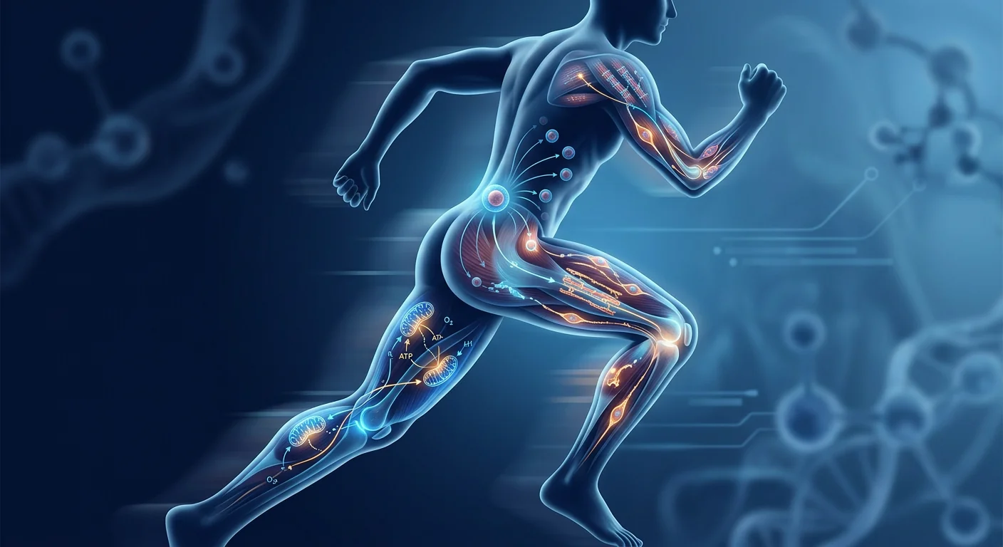 MSC therapy for athletic performance — muscle recovery and mitochondrial optimization concept