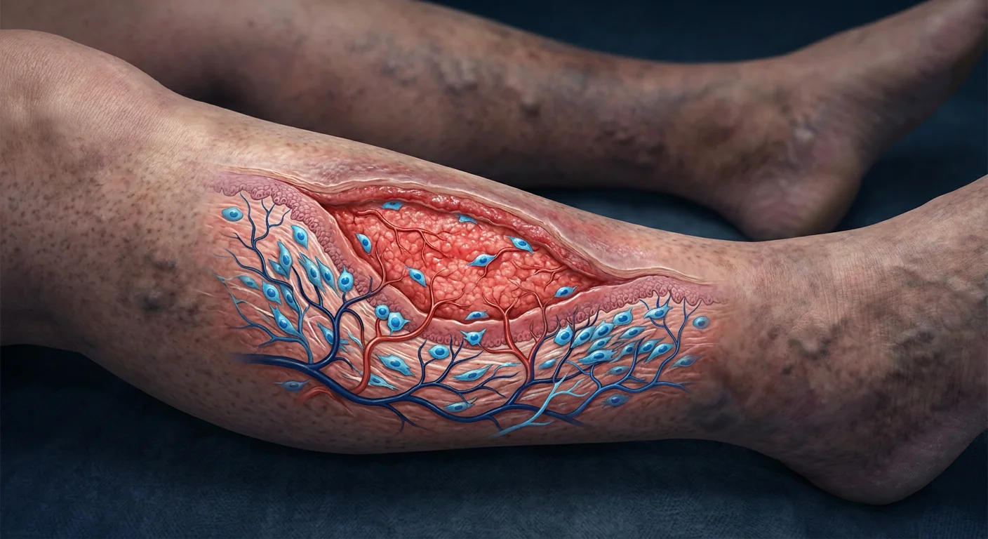 MSC therapy for chronic venous leg ulcers — wound closure, angiogenesis, and vein repair