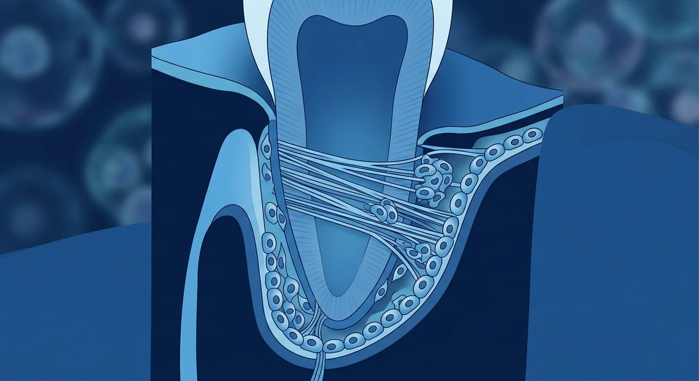 MSC-mediated periodontal regeneration — cementum, periodontal ligament, and alveolar bone restoration at the tooth root interface
