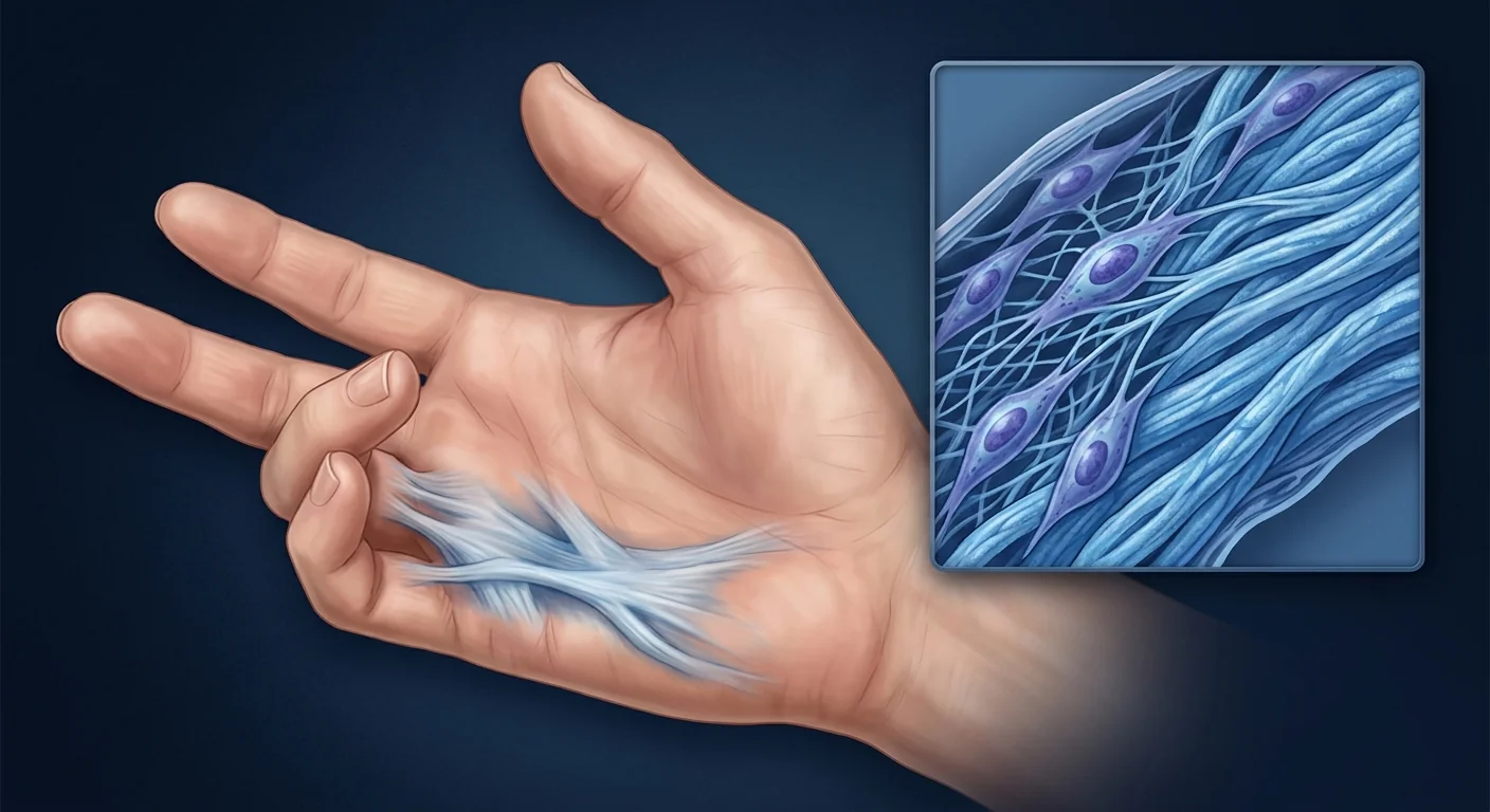 MSC therapy for Dupuytren's contracture — palmar fibromatosis and myofibroblast inhibition research