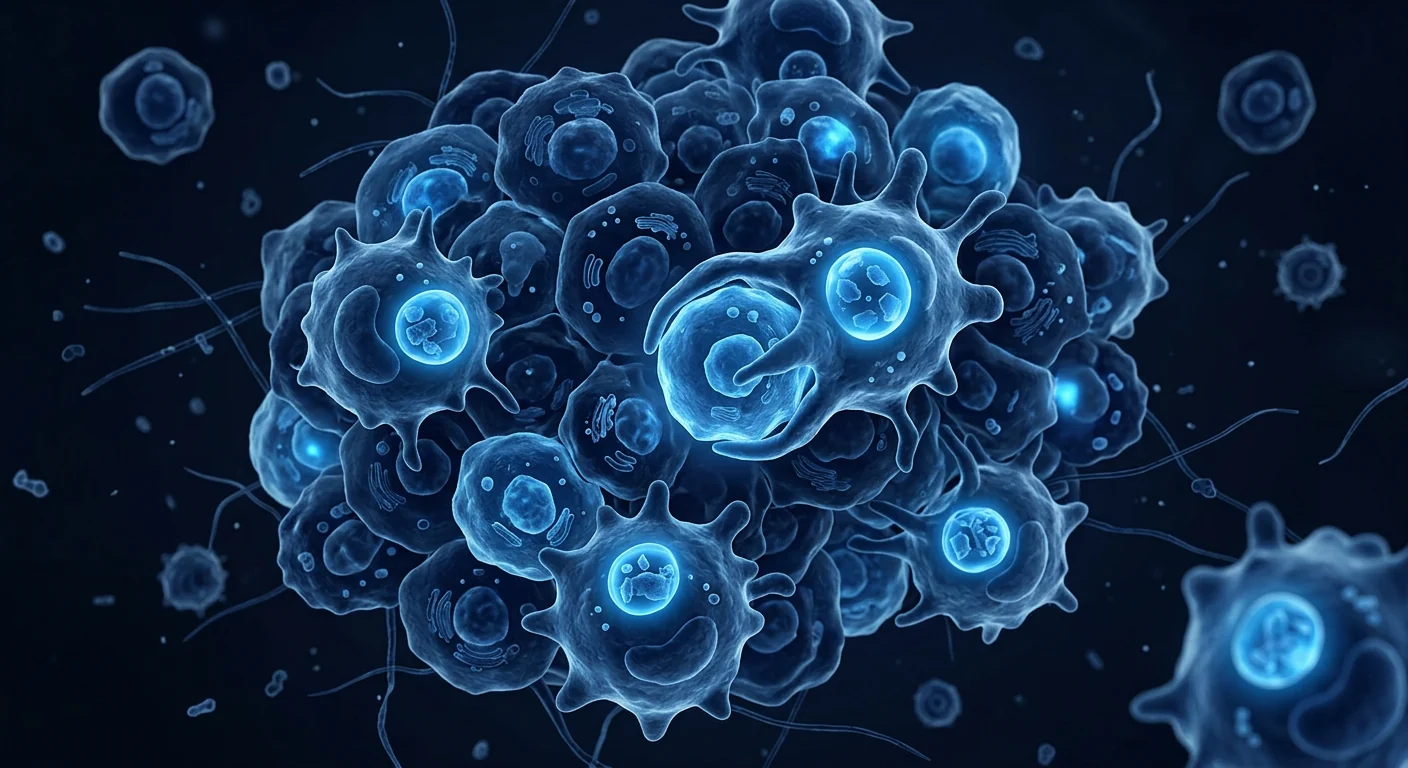 Macrophages infiltrating a tumour and engulfing malignant cell debris — the biological basis of epitope detection in monocytes