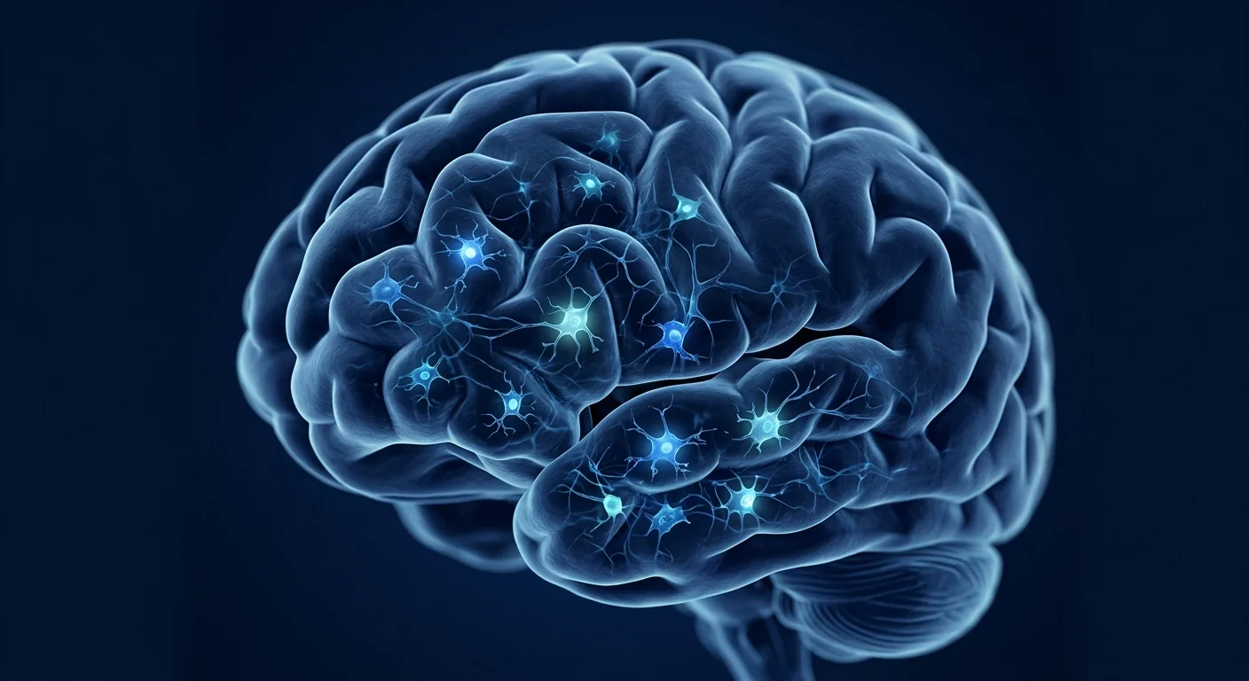Anatomical model of frontal and temporal lobes — stem cell research for frontotemporal dementia