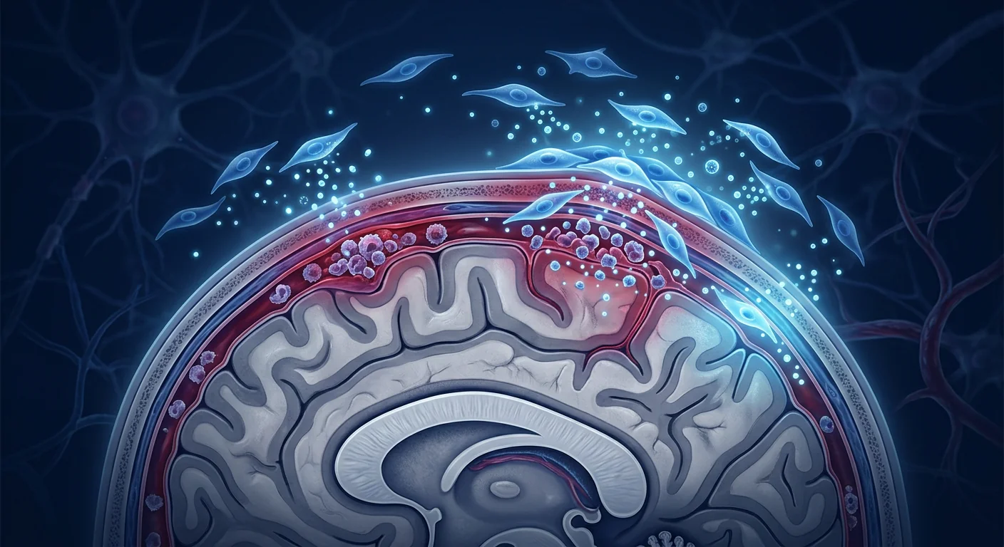 MSC therapy for meningitis — neuroinflammation suppression and brain tissue protection