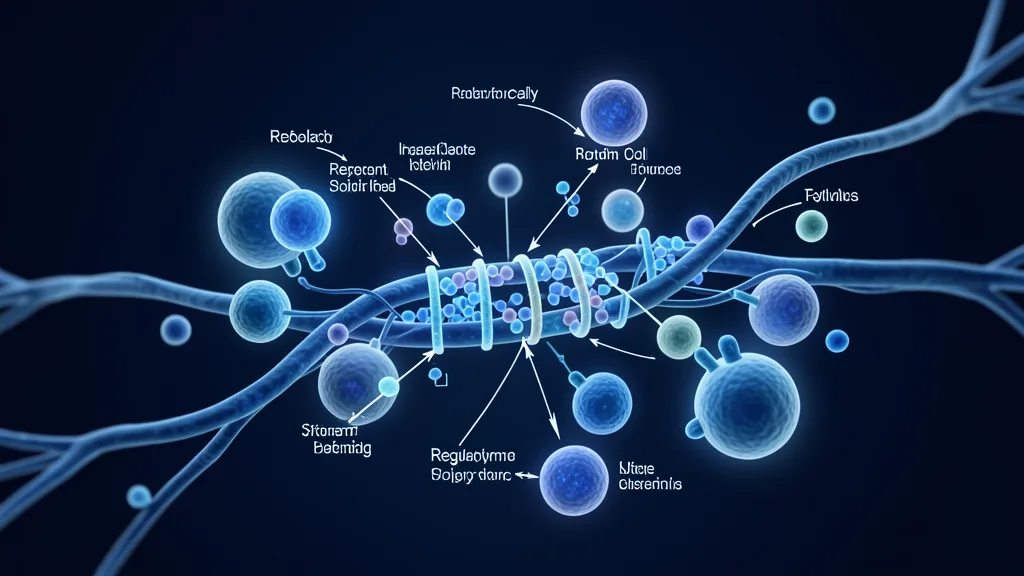 Scientific illustration of immune cells and myelinated nerve fibres in multiple sclerosis