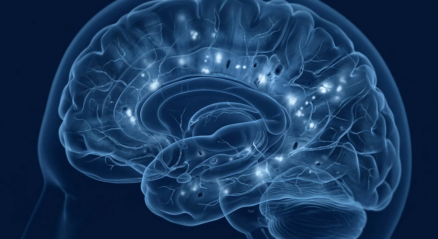 Brain MRI showing white matter hyperintensities — stem cell research for vascular dementia